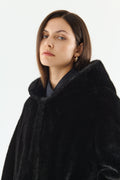 SELENA - Manteau en fausse fourrure à capuche